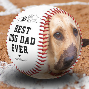 Best Dog Dad Ever 2 Photo Father's Day Baseball