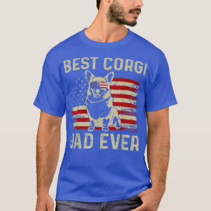 Best Dog Dad Ever American Flag Dad Joke 4th Of Ju T-Shirt