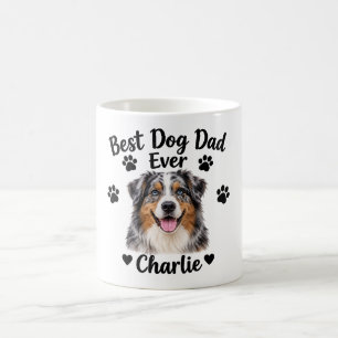 Best Dog Dad Ever Australian Shepherd Charlie Coffee Mug