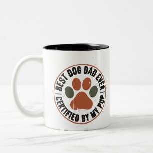 Best Dog Dad Ever Badge Mug – Certified by My Pup