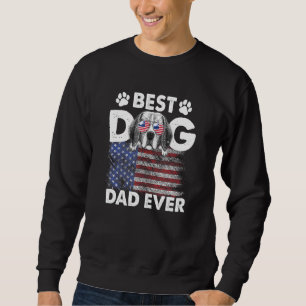 Best Dog Dad Ever Beagle American Flag Sweatshirt
