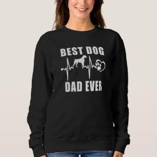 Best Dog Dad Ever Boxer Dog Heartbeat Paw Puppy Sweatshirt