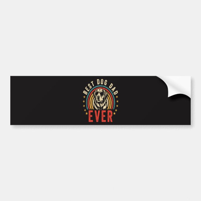 Best Dog Dad Ever Bumper Sticker (Front)