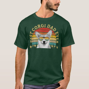 Best Dog Dad Ever Corgi Father's Day Vintage T-Shi T-Shirt