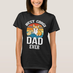 Best Dog Dad Ever Corgi Retro Vintage T-Shirt