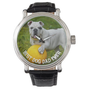 Best Dog dad Ever Custom Photo, dad gift,  Watch