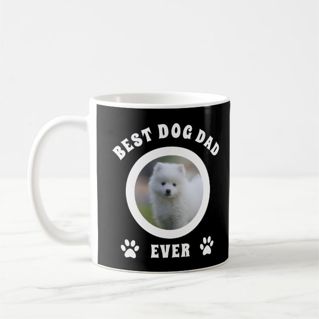 Best Dog Dad Ever Custom Photo Personalised Coffee Coffee Mug (Left)