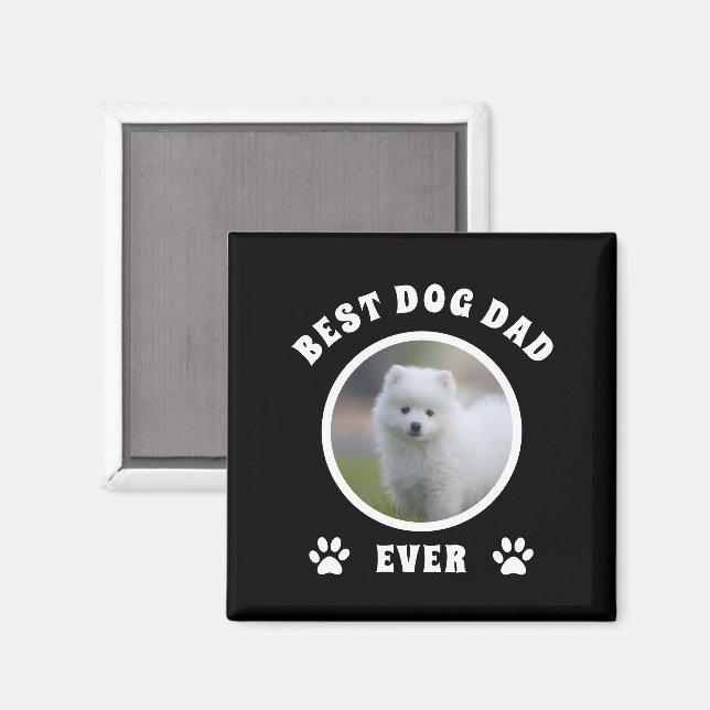 Best Dog Dad Ever Custom Photo Personalised Magnet (Front/Back)