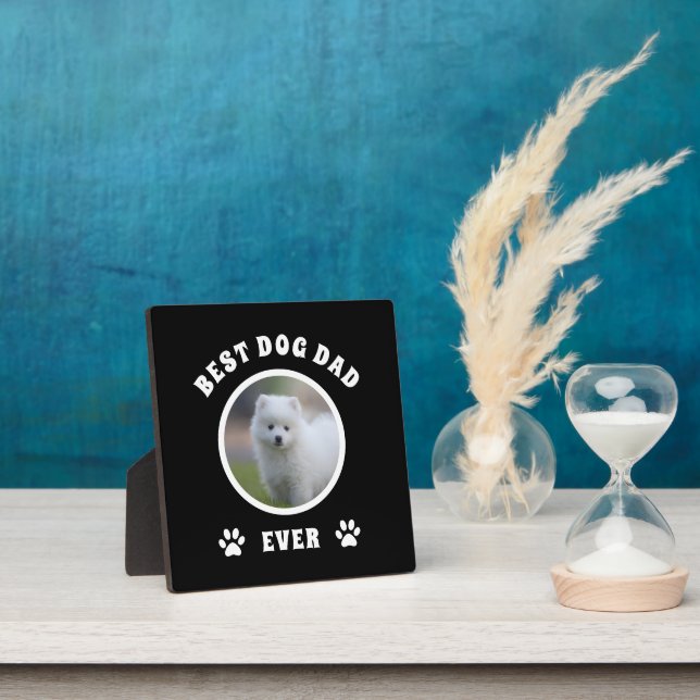 Best Dog Dad Ever Custom Photo Personalized Plaque (Insitu)