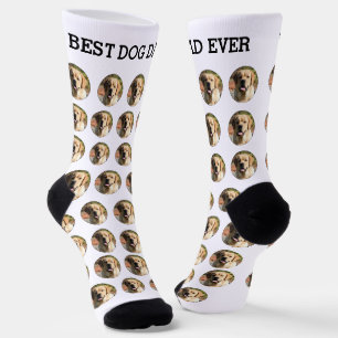 Best Dog Dad Ever Custom Photo  Socks