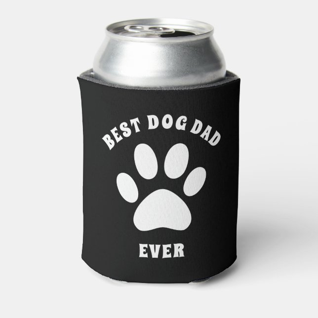 Best Dog Dad Ever Custom Text Personalised Can Cooler (Can Back)
