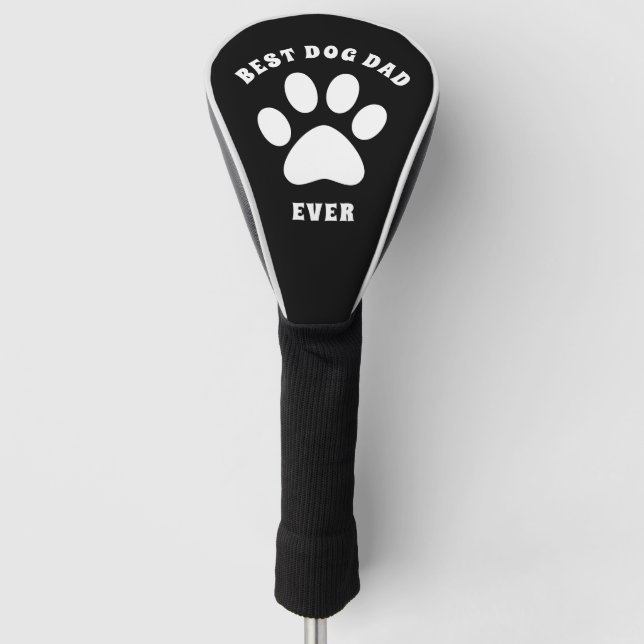 Best Dog Dad Ever Custom Text Personalised Golf Head Cover (Front)