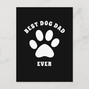 Best Dog Dad Ever Custom Text Personalised Postcard