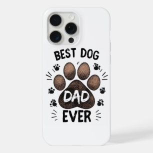 Best Dog Dad Ever – Cute Paw Print Dog Lover iPhone 15 Pro Max Case