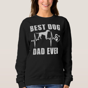 Best Dog Dad Ever Dalmatian Dog Heartbeat Paw Pupp Sweatshirt