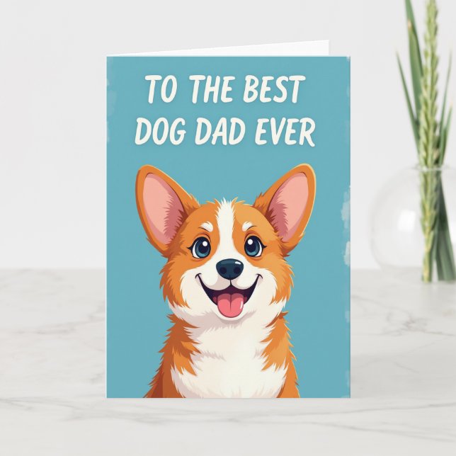 Best Dog Dad Ever Design Card (Front)