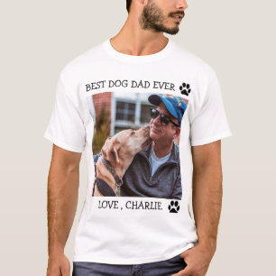 Best Dog Dad Ever Father's Day Custom Photo  T-Shi T-Shirt