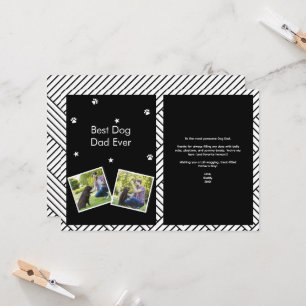 Best Dog dad ever father's day greeting card