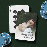 Best Dog Dad Ever | Father's Day Photo Playing Cards<br><div class="desc">Create a sweet Father's Day gift for a devoted pet dad with these cute photo playing cards. Customise with a favourite photo of his furbaby,  with "best dog dad" overlaid in modern grey lettering with a pawprint illustration.</div>