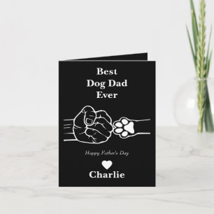 Best Dog dad ever fist bump father's day card