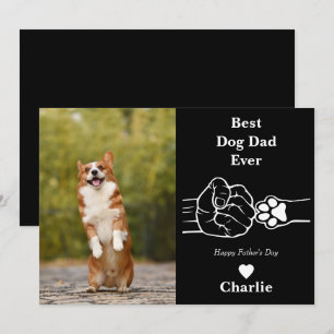 Best Dog dad ever fist bump father's day card