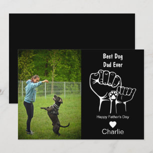 Best Dog dad ever fist bump father's day card