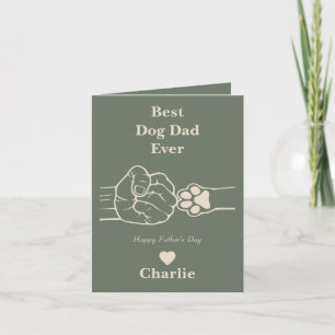 Best Dog dad ever fist bump father's day card
