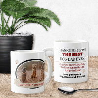 Best Dog Dad Ever Funny Coffee Mug with Photo