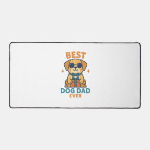 Best Dog Dad Ever � Funny Father's Day Dog Shirt Desk Mat