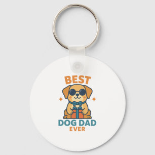 Best Dog Dad Ever � Funny Father's Day Dog Shirt Key Ring