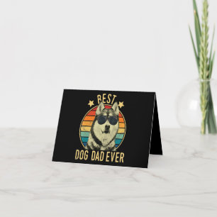 Best dog dad ever Gift for siberian husky dad Thank You Card