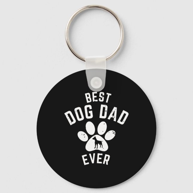 BEST DOG DAD EVER KEY RING (Front)
