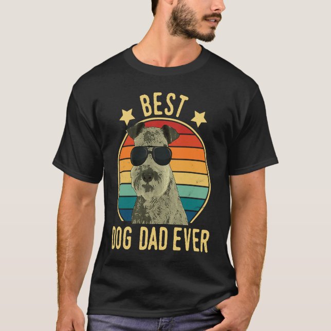 Best Dog Dad Ever Lakeland Terrier Father's Day T-Shirt (Front)