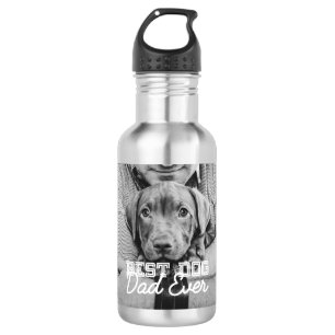 Best Dog Dad Ever Modern Custom Pet Photo 532 Ml Water Bottle