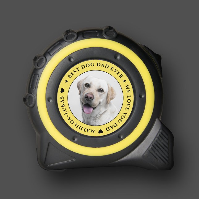 Best Dog Dad Ever Monogram Father's Day Photo 1 (Best Dog Dad Ever Monogram Father's Day Photo Tape Measure
)