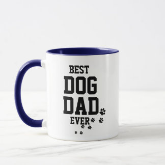 "Best Dog Dad Ever" Mug - Paws Coffee Cup Gift