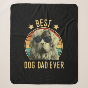 Best dog dad ever   newfoundland dad gift sherpa blanket