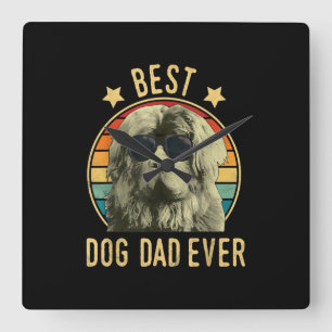 Best dog dad ever newfoundland dad gift square wall clock