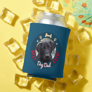 Best Dog Dad Ever One Photo Can Cooler