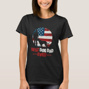 Best Dog Dad Ever - Patriotic American Flag Best D T-Shirt