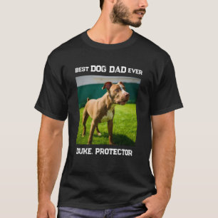 Best Dog Dad Ever Personalised Pet Photo black T-Shirt