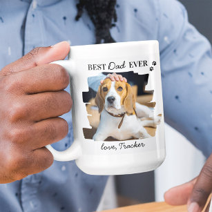 Best Dog Dad Ever Personalised Pet Photo Coffee Mug