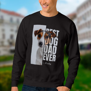 Best Dog Dad Ever Personalised Pet Photo & Name Sweatshirt