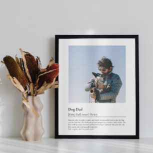 Best Dog Dad Ever Personalised Pet Photo  Poster