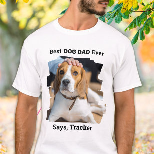 Best Dog Dad Ever Personalised Pet Photo T-Shirt