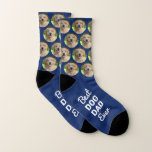 Best Dog Dad Ever Personalized Blue Pet Photo Socks<br><div class="desc">Celebrate the dog dad in your life with these adorable Dog Photo Socks! Perfect for any dog lover, these socks are a unique and thoughtful gift that will surely bring a smile to their face. Features Custom Dog Photo: Capture your favorite furry friend and have their picture printed all over...</div>