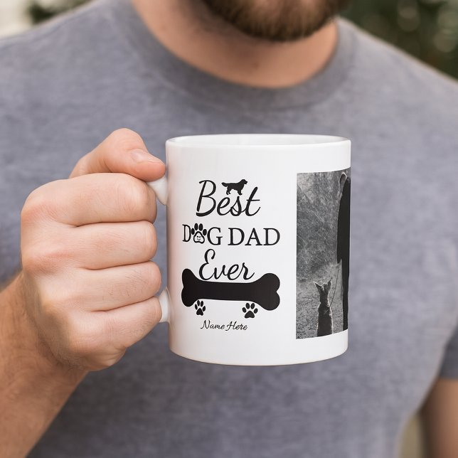 Best Dog Dad Ever Personalized Photo Coffee Mug (Creator Uploaded)