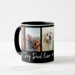 Best Dog Dad Ever Pet 5 Photo Collage Black   Mug<br><div class="desc">Modern Photo Collage mug to personalise with 5 pictures for the best dog dad ever!</div>