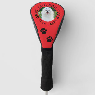 Best DOG DAD EVER Pet Photo  Golf Head Cover