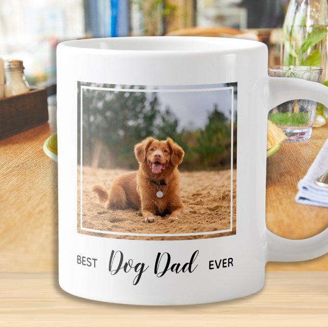 Best Dog Dad Ever Pet Photo Large Coffee Mug (Creator Uploaded)